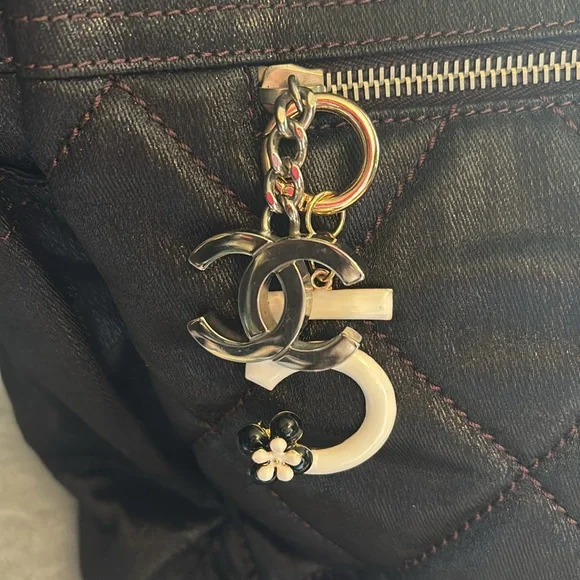 Chanel Paris Biarritz canvas tote chocolate bar brown - Picture 4 of 15